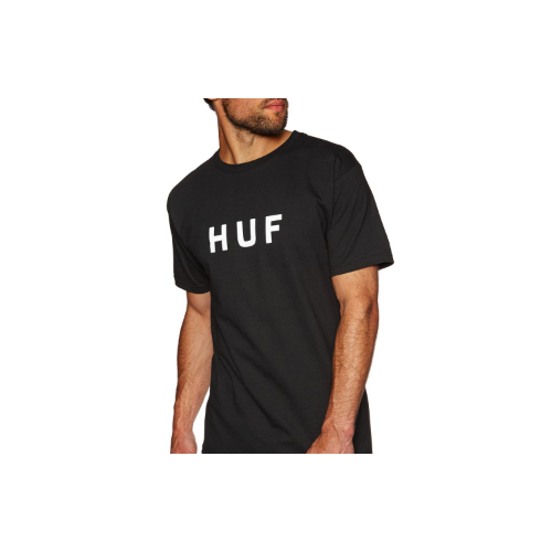Huf Tee Essentials OG Logo Black [Size: Mens Medium]