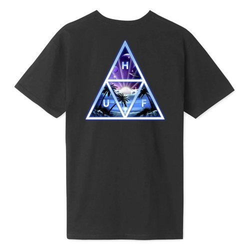 Huf Tee Space Beach TT Black [Size: Mens Large]