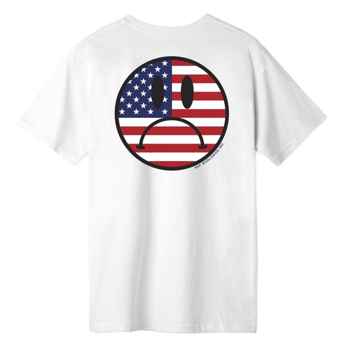Huf Tee Bummer USA White [Size: Mens Medium]