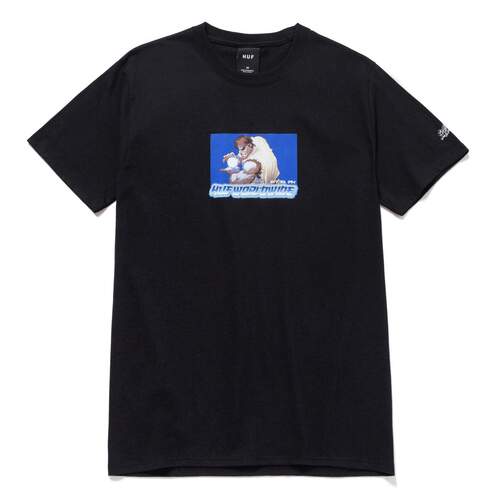 Huf Tee VS Street Fighter Ryu Hadouken Black [Size: Mens Medium]