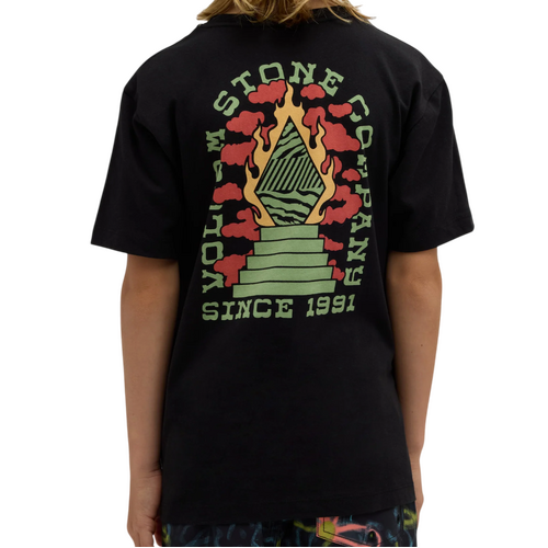 Volcom Youth Tee Altarium Black [Size: Youth 8] [Colour: Black]
