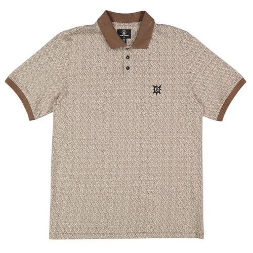 Volcom Tee Stonelord Polo Brown Stone [Size: Mens Medium] [Colour: Brown]