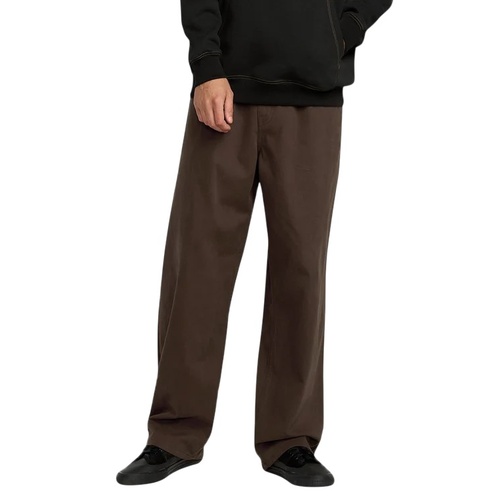 Volcom Pants Chillow Elastic Waist Pleated Cacao [Size: Mens Small] [Colour: Brown]