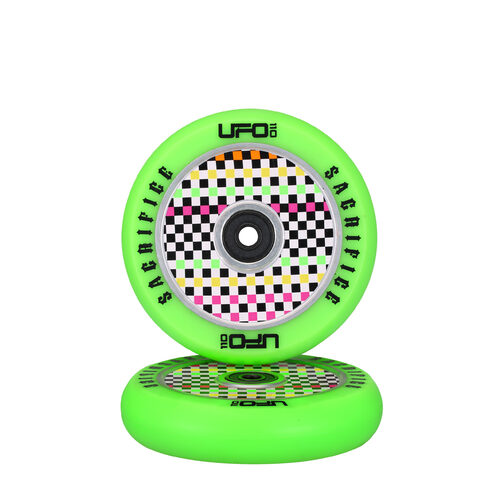 Sacrifice Scooter Wheels UFO Polka Dot Green 110mm