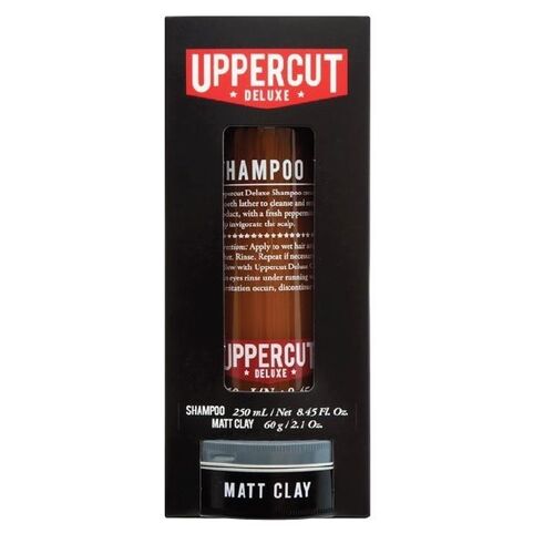 Uppercut Deluxe Hair Product Duo Box Matt Clay + Shampoo