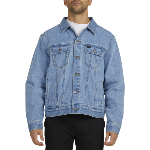 RVCA Jacket Vintage Lined Denim Vintage Blue [Size: Mens Large]