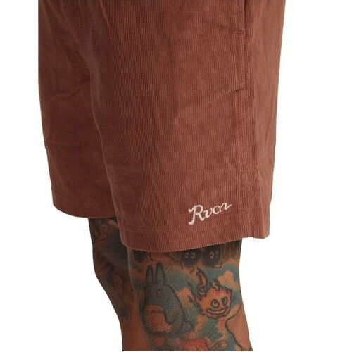 RVCA Shorts Elastic Cord Escape Script Copper [Size: Mens Small]