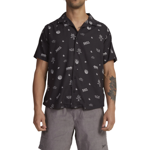 RVCA Shirt Zen SS Washed Black [Size: Mens Medium]