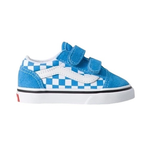 Vans Youth Old Skool Velcro Checkerboard Bright Azure [Size: US 6K] [Colour: Blue]