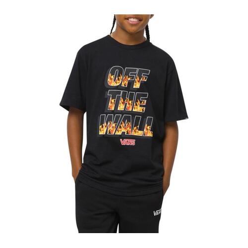 Vans Youth Tee Digi Flames Black [Size: Youth 10]