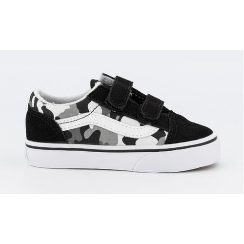Vans Youth Old Skool Velcro Black/White Camo [Size: US 5K]