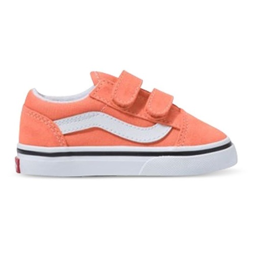 Vans Youth Old Skool Velcro Melon/True White Kids [Size: US 5K]