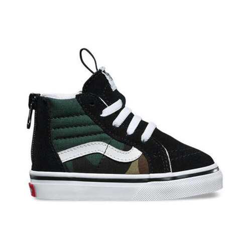 Vans Youth Sk8 Hi Zip Black/Woodland Camo [Size: US 11K]