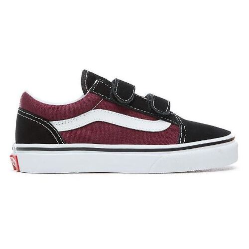 burgundy velcro vans