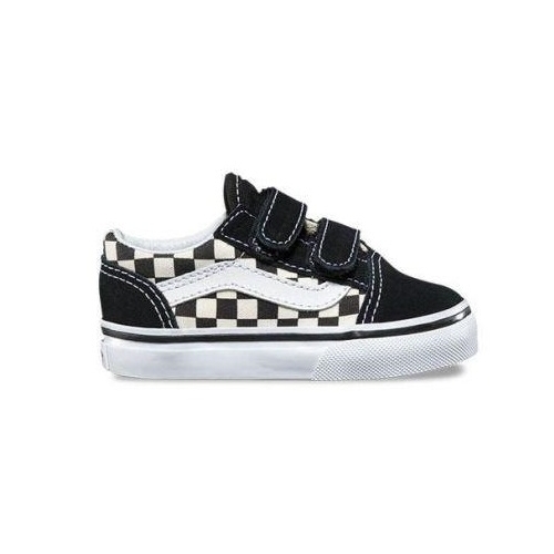Vans Youth Old Skool Velcro Primary Check Black/White [Size: US 6K]