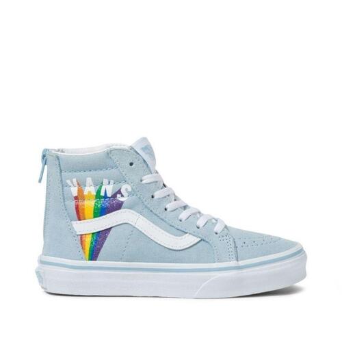 Vans Youth Sk8-Hi Zip Rainbow Sky Blue /White [Size: US 12K]