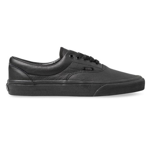 vans era black leather