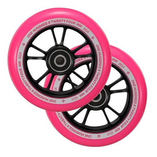 Envy Wheels 100mm 2pk Black/Pink