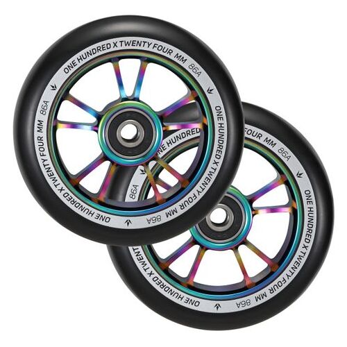 Envy Wheels 100mm 2pk Oil Slick/Black