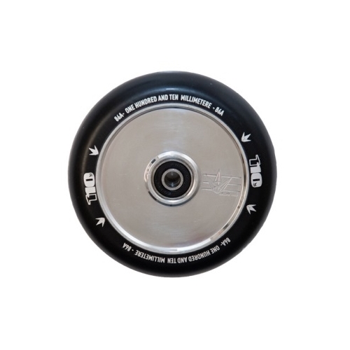 Envy Scooter Wheel Hollowcore Black/Polished Silver 110mm (Single)