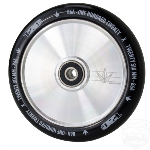 Envy Scooter Wheel Hollowcore Black/Polished Silver 120mm (Single)