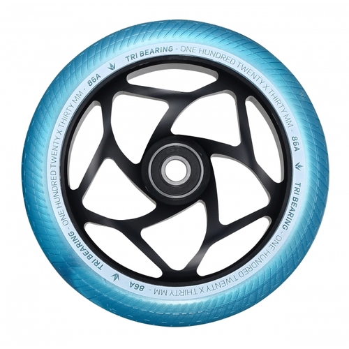 Envy Scooter Wheel 30mm Width Black/Teal 120mm (Single)