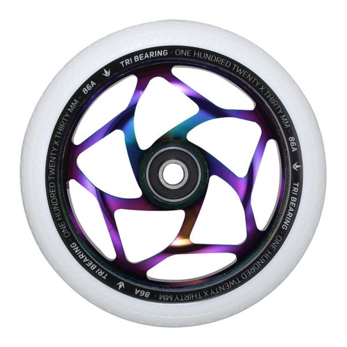 Envy Scooter Wheel 120mm x 30mm Width Oil Slick/White (Single)