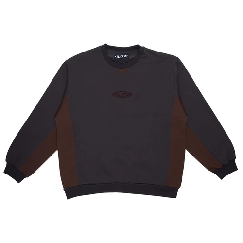 WKND Jumper Fishbone Emblem Two Tone Crew Washed Black [Size: Mens Medium] [Colour: Black]