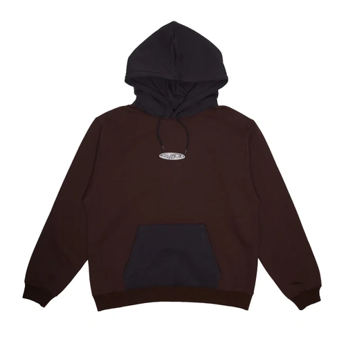 WKND Jumper Fishbone Emblem Two Tone Hood Brown/Black [Size: Mens Medium] [Colour: Brown]