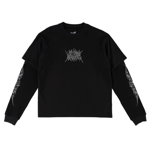 Welcome Tee L/S Castle Layered [Size: Mens Large] [Colour: Black]