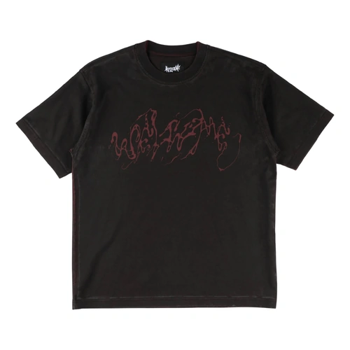 Welcome Tee Weep Overprint Knit Black/Plum [Size: Mens Medium] [Colour: Black]