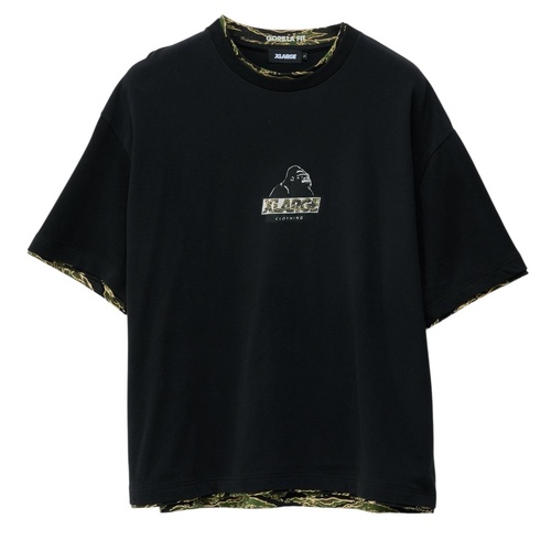 XLARGE Tee Double Layer Gorrila Fit Pigment Black [Size: Mens Medium] [Colour: Black]