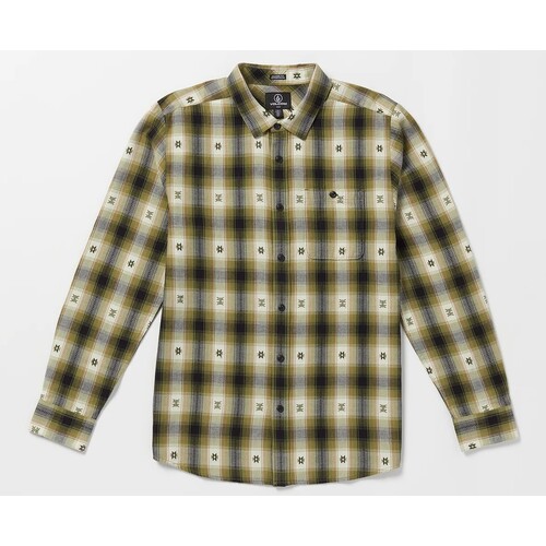 Volcom Shirt LS Skate Vitals Simon B Woven Expedition Green [Size: Mens Medium]