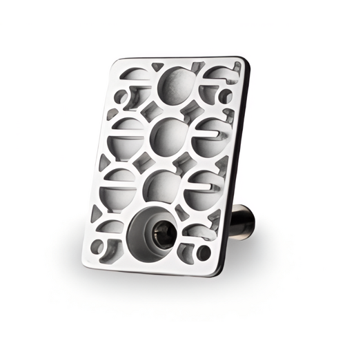 Ace Baseplates AF1 Inverted Hollowed Raw/Polished x 2 (incl. bushings/washers)