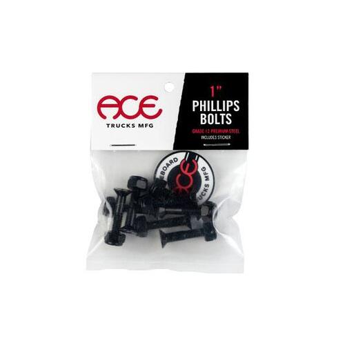 Ace Bolts 1 inch Phillips Black