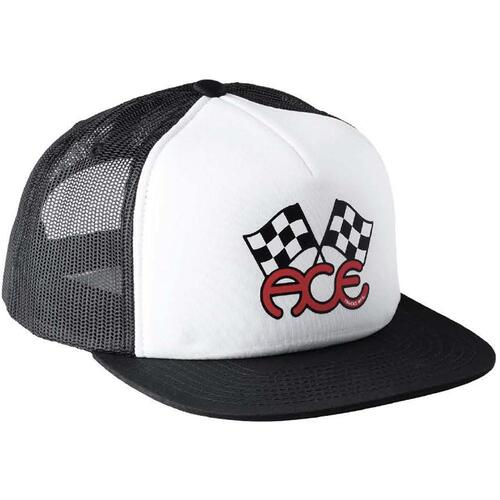 Ace Hat Flags Trucker Black/White