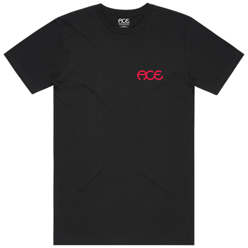Ace Tee Left Chest Rings Black [Size: Mens Small] [Colour: Black]