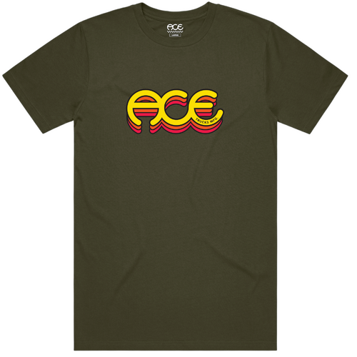 Ace Tee Sunrise Army [Size: Mens Small] [Colour: Green]