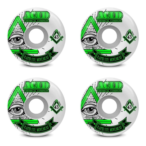 Acid Wheels REM 56mm (99a) Pyramid White