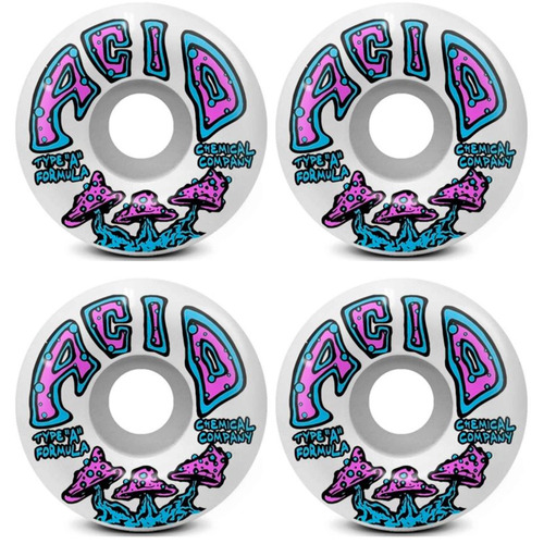 Acid Wheels Type A 52mm (99a) Shrooms White