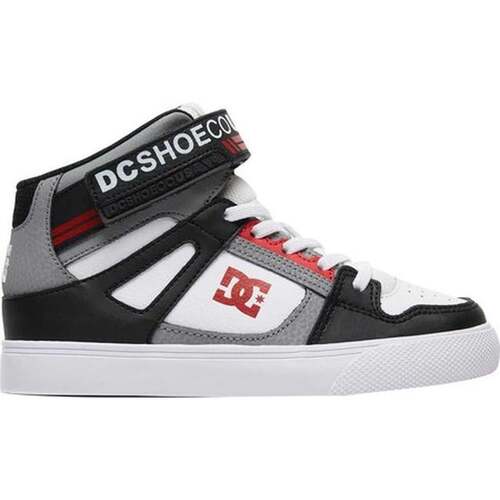 DC Youth Pure High Elastic Velcro Black/Grey/Red [Size: US 11K]