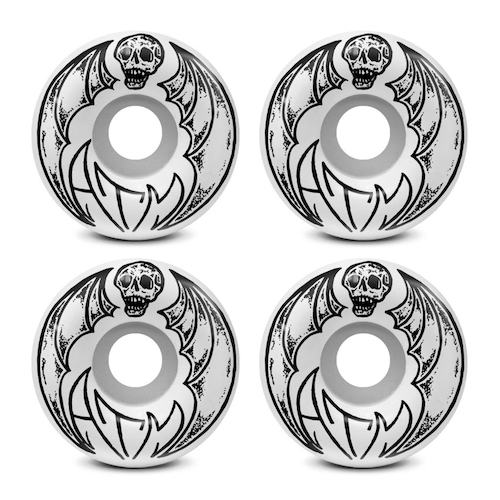ATM Wheels 54mm (99a) Bat Skull White
