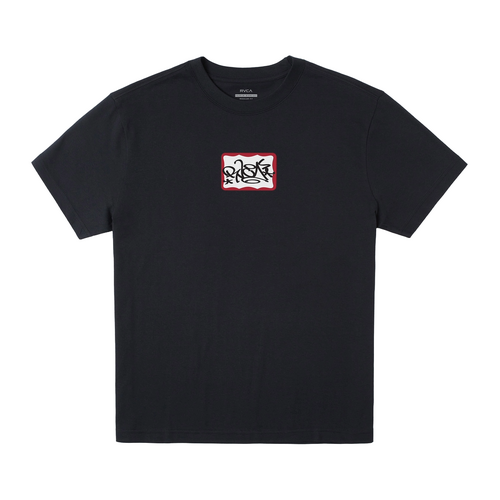 RVCA Tee Dmote Tag Black [Size: Mens Medium]