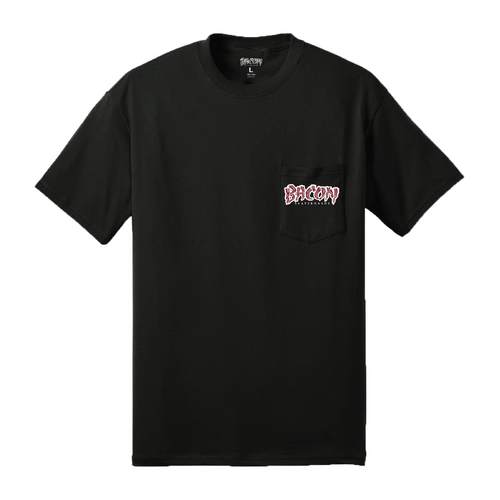 Bacon Tee Logo Pocket Black [Size: Mens Medium]