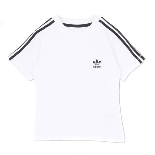 Adidas Youth Tee 3 Stripes White/Black [Size: Youth 9-12 Mths]