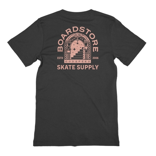 Boardstore Tee Godspeed Charcoal/Peach [Size: Mens Small]
