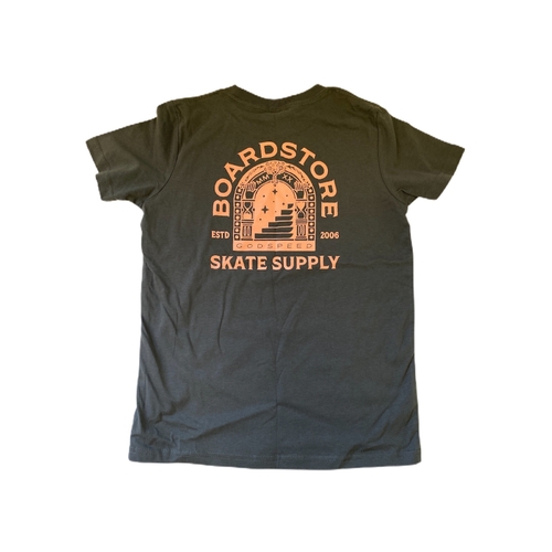 Boardstore Youth Tee Godspeed Charcoal/Peach [Size: Youth 2]