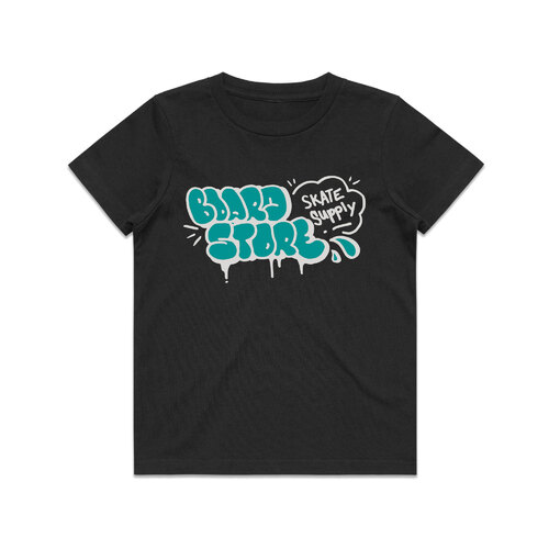 Boardstore Youth Tee Throwie Black/Green [Size: Youth 6]