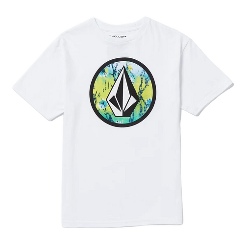 Volcom Youth Tee Crisp Stone Fill White [Size: Youth 8]