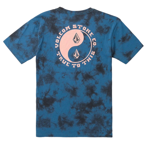 Volcom Youth Tee Counterbalance Dye Dark Blue [Size: Youth 10]